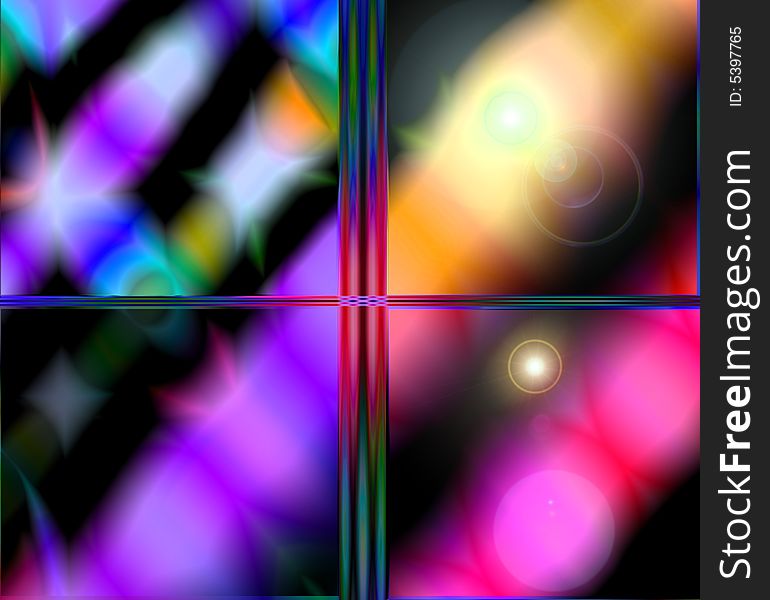 A computer generated fractal abstract in a window style. A computer generated fractal abstract in a window style.