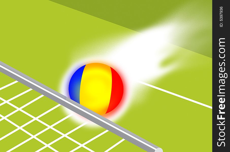 Illustration for football game / goal romania. Illustration for football game / goal romania