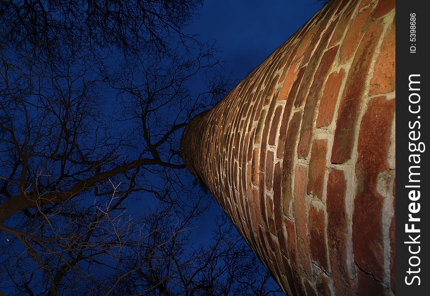 Old factory chimney reaching for the sky