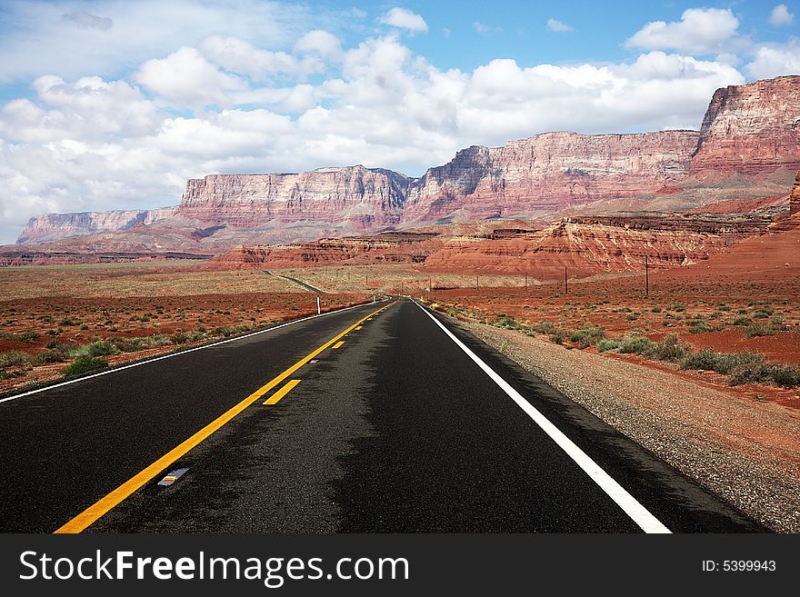 View of road to  Marble Canyon, Arizona