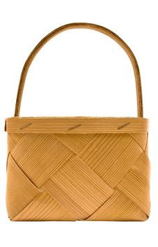 Cubic Wooden Basket W/ Path (Side View) Royalty Free Stock Images Cubic Wooden Basket W/ Path (Side View) Royalty Free Stock Images