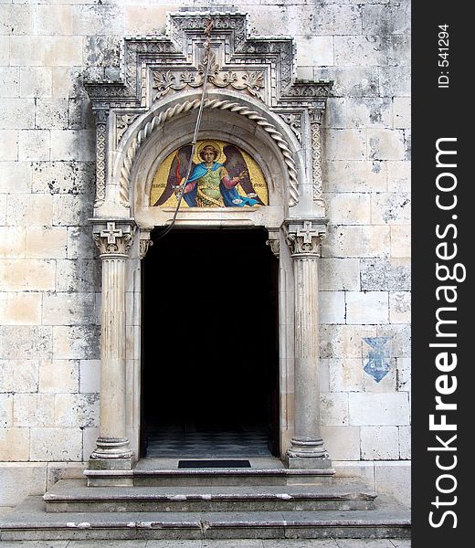 Door of the church. Door of the church