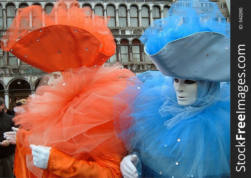 Coloured carnival masks