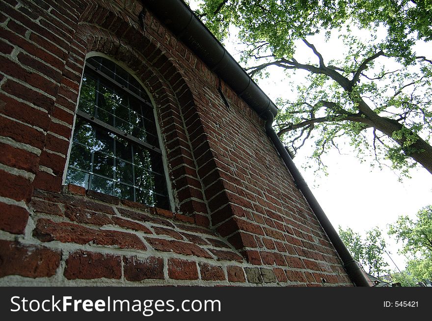 A large church-window. A large church-window.