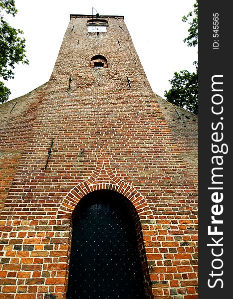 A churchtower in Roden, Netherlands.
