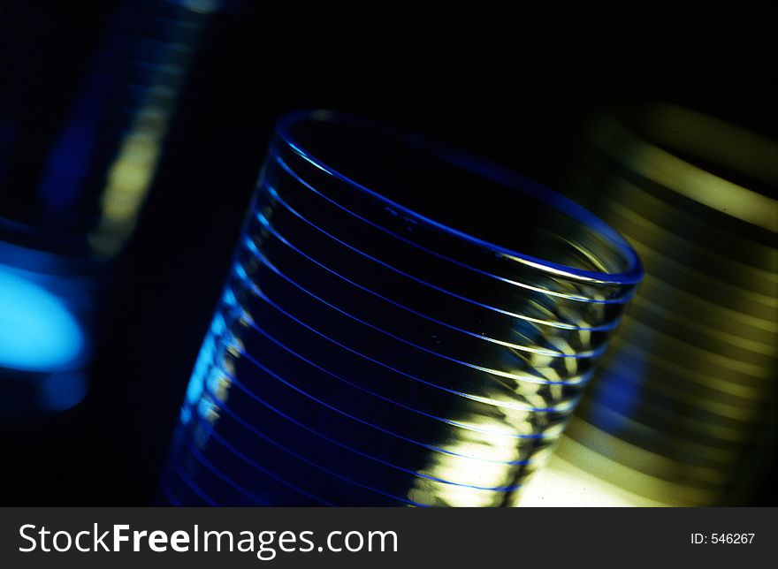 Drinking glasses effected by light. Drinking glasses effected by light