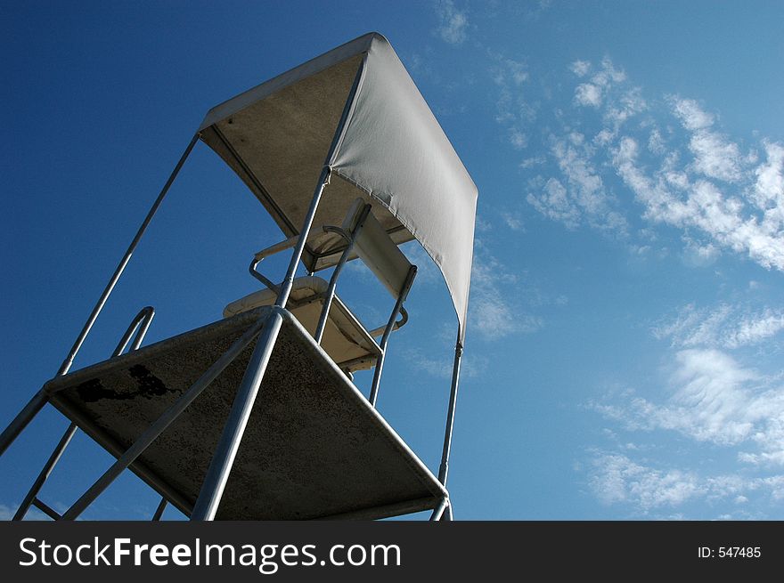 BC against blue cirrus sky. BC against blue cirrus sky