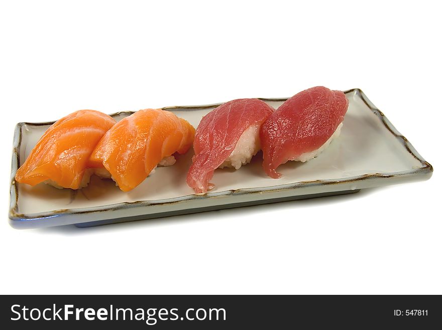 Salmon and tuna. Salmon and tuna