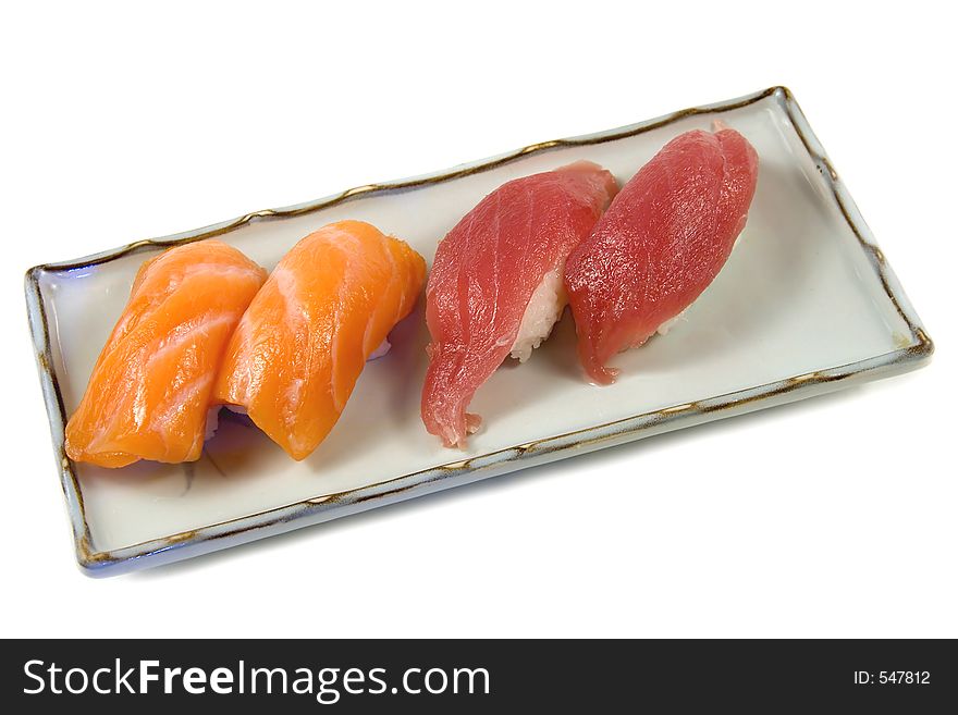 Salmon and tuna. Salmon and tuna