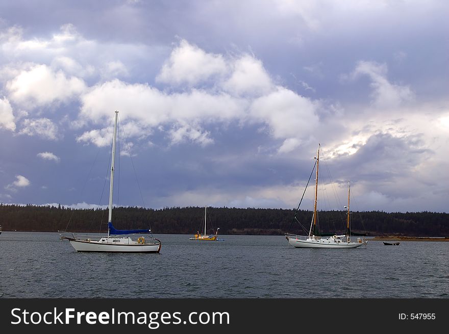 Boats on a stormy afternoon