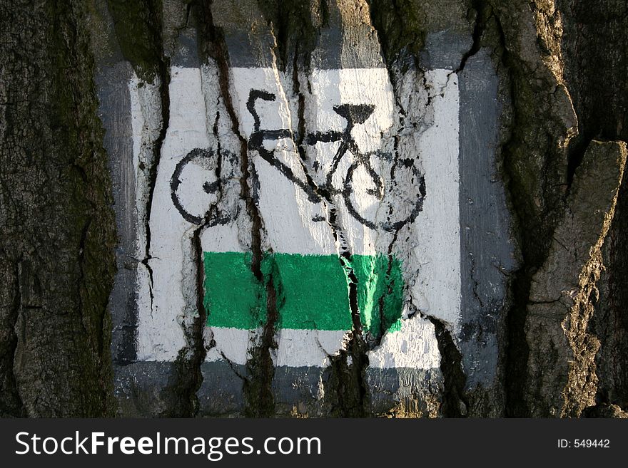 Bike lane sign
