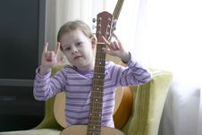 Child Musician-Rock On Royalty Free Stock Images Child Musician-Rock On Royalty Free Stock Images
