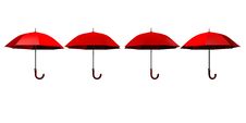 Four Umbrellas Royalty Free Stock Images
