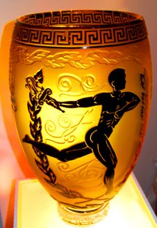 Ancient Greek Glass Urn Stock Photography