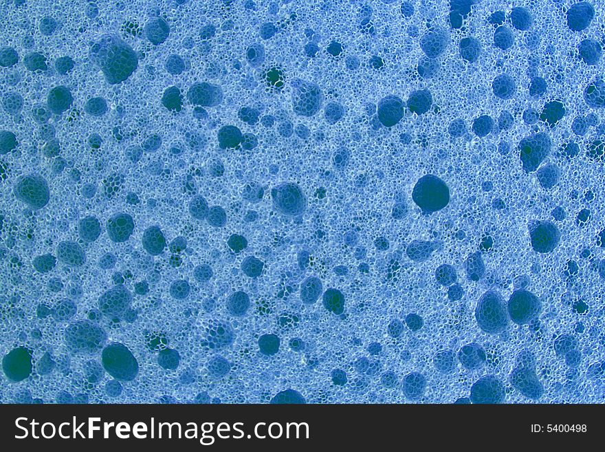 Blue sponge background, abstract pattern