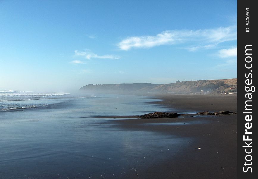 Iloca beach at Pacific ocean, Chile