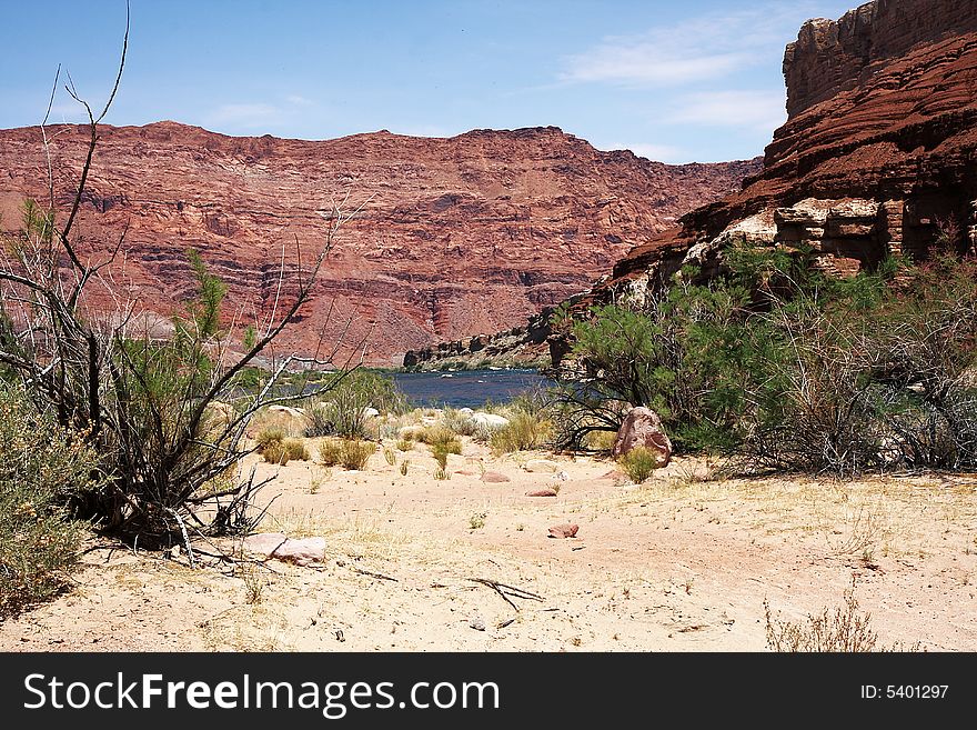 View of Colorado River in Marble Canyon, Arizona