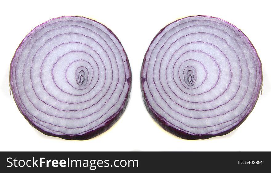 Onion Eyes On Isolated White