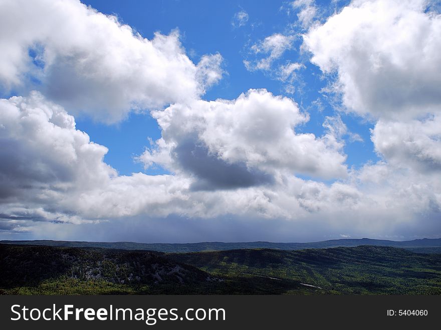 Summer in mountains, valley, landscape