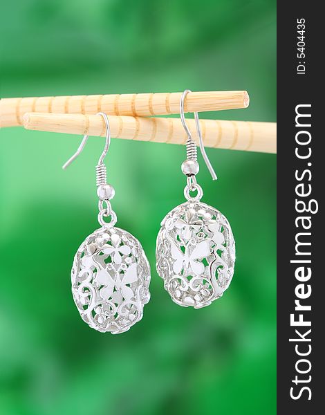 A pair of filigree earring