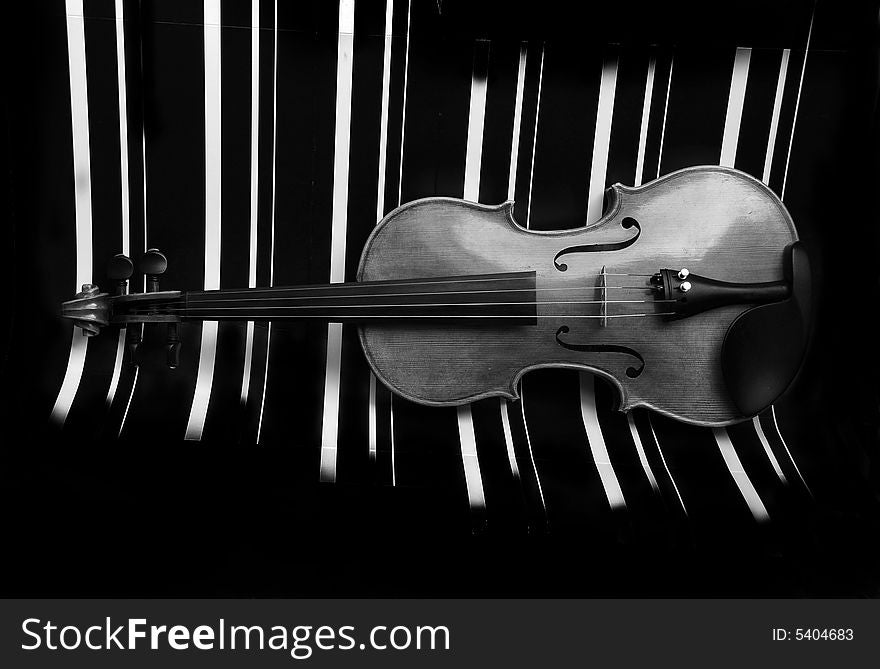 Violin black and white background