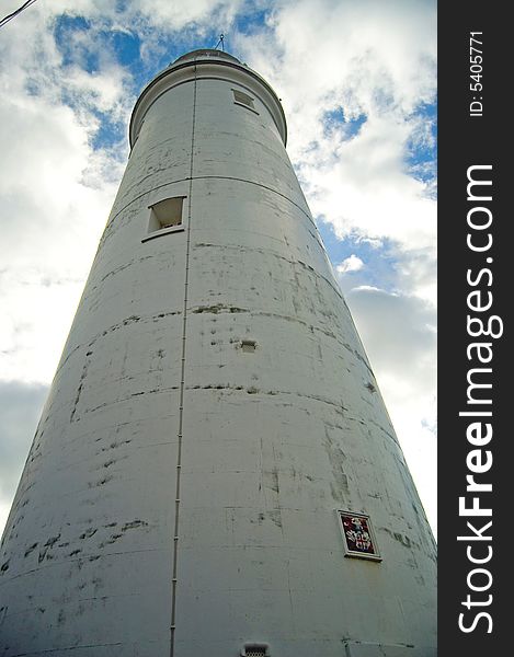 Looking up at the lighthouse at southwold england. Looking up at the lighthouse at southwold england