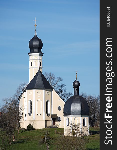 Baroque church in bavaria, germany