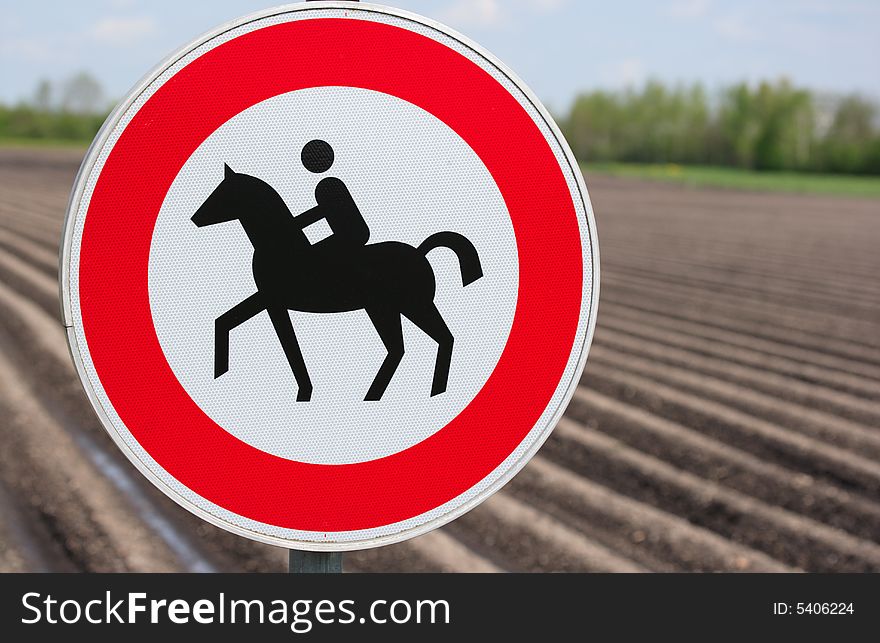 No horses allowed, sign in germany