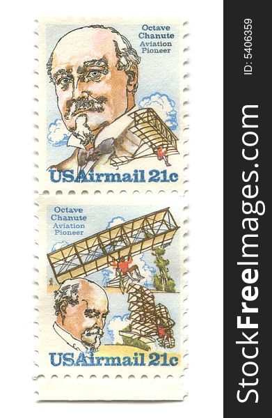 Old postage stamps from USA - airmail