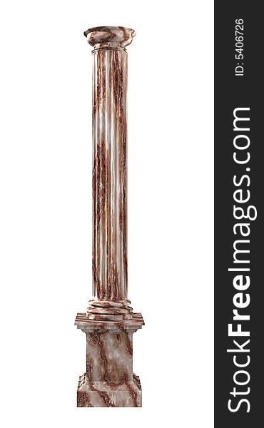 3d made rendered illustration of a marble column