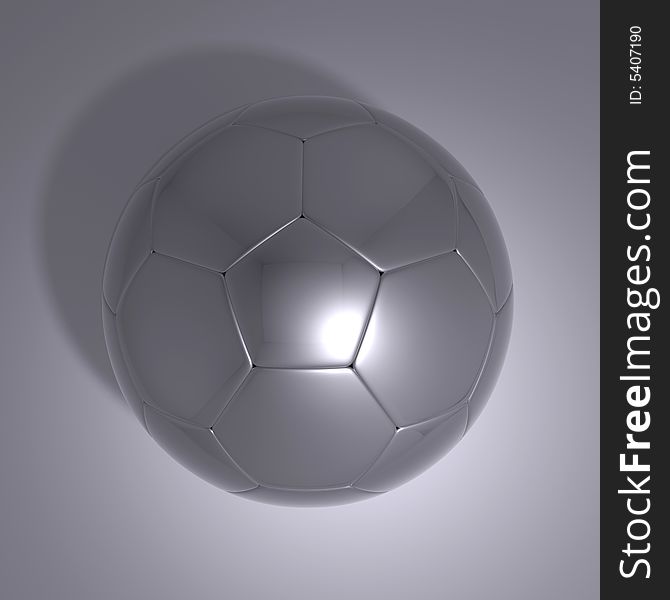 Abstract chromate soccer ball - rendered in 3d. Abstract chromate soccer ball - rendered in 3d