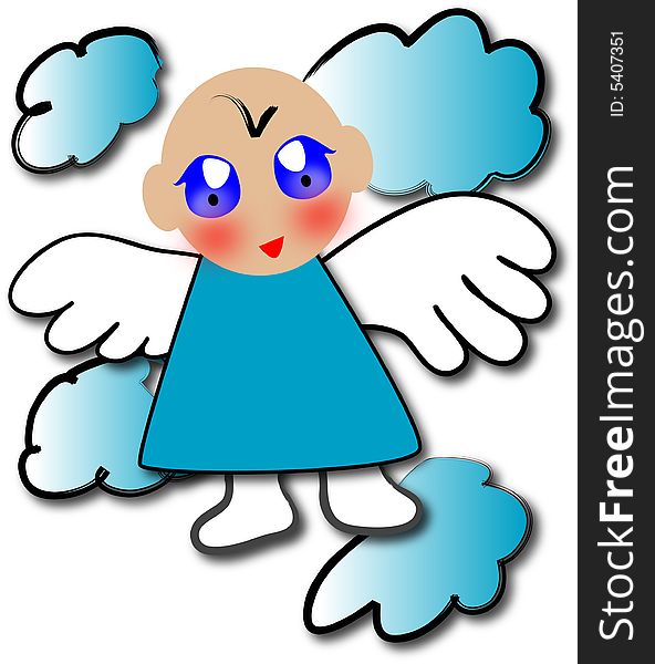 Illustration of a digital angel image