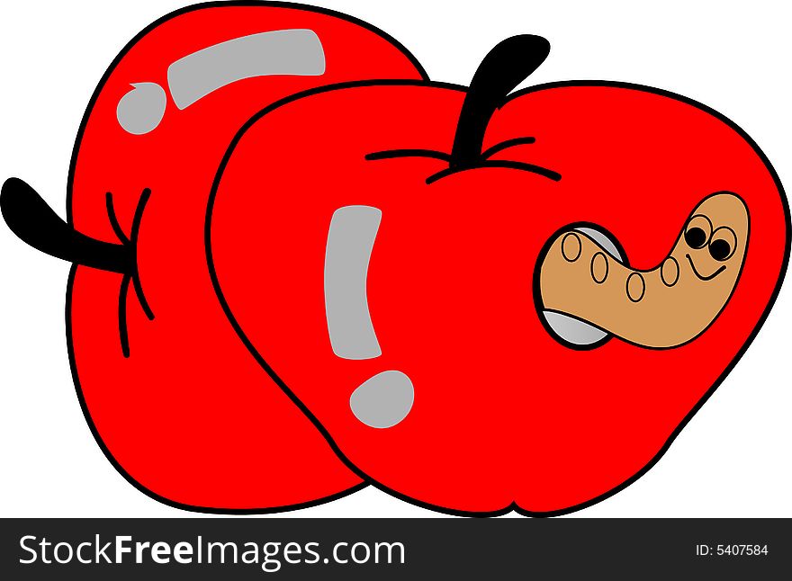 Vector illustration of an apple