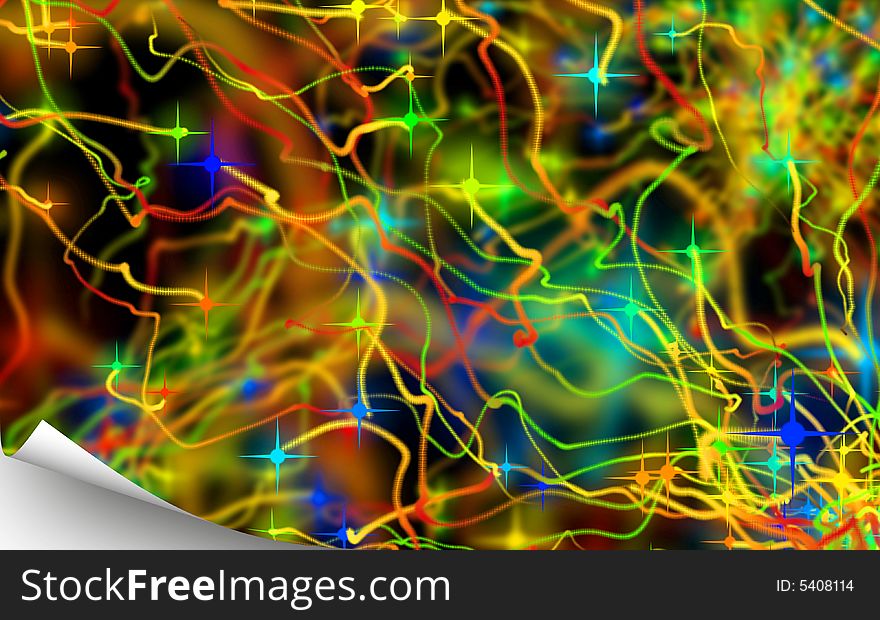 Abstract background as 3d models of a sheet of a paper of different colors with the wrapped up corner. Abstract background as 3d models of a sheet of a paper of different colors with the wrapped up corner