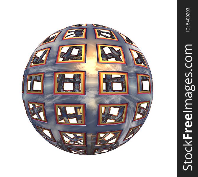 Extremely high resolution 3D sphere rendered at maximum quality. Extremely high resolution 3D sphere rendered at maximum quality