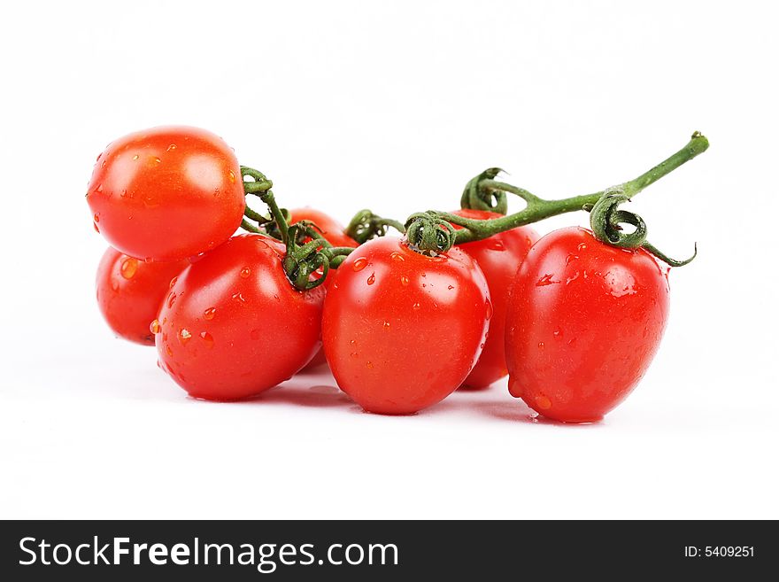 Fresh tomato with white background