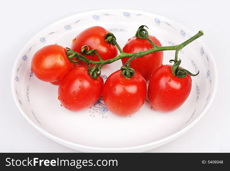 Tomato with white background