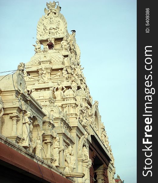 THe dome of South Indian Temple at tiruchandoor. THe dome of South Indian Temple at tiruchandoor