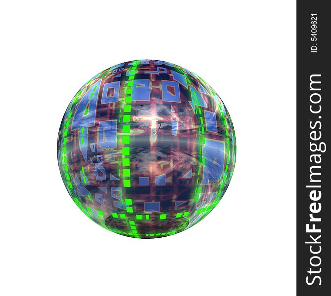 Extremely high resolution 3D sphere rendered at maximum quality. Extremely high resolution 3D sphere rendered at maximum quality