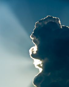 Sun Behind The Cumulus Clouds Royalty Free Stock Photos Sun Behind The Cumulus Clouds Royalty Free Stock Photos