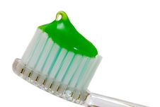 Close-up Tooth-brush With Paste Stock Photo Close-up Tooth-brush With Paste Stock Photo