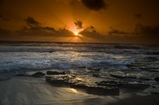 Beach Sunset Royalty Free Stock Photography
