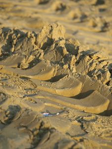 Tracks On The Sand Stock Images Tracks On The Sand Stock Images