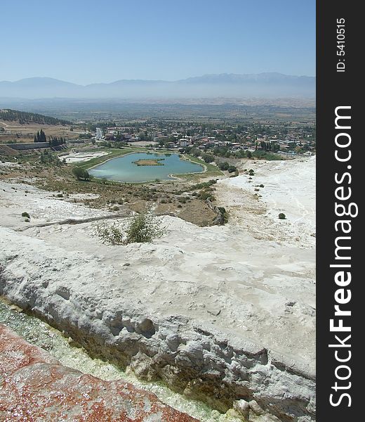 City at the mountains, Turkey, Pamukkale. City at the mountains, Turkey, Pamukkale