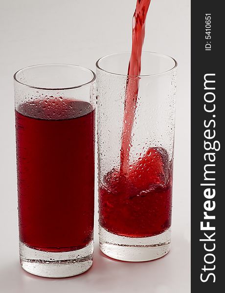 Cold red drink