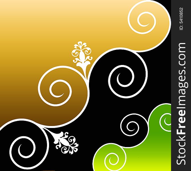 Illustration Retro Logo, Background green and yellow. Illustration Retro Logo, Background green and yellow