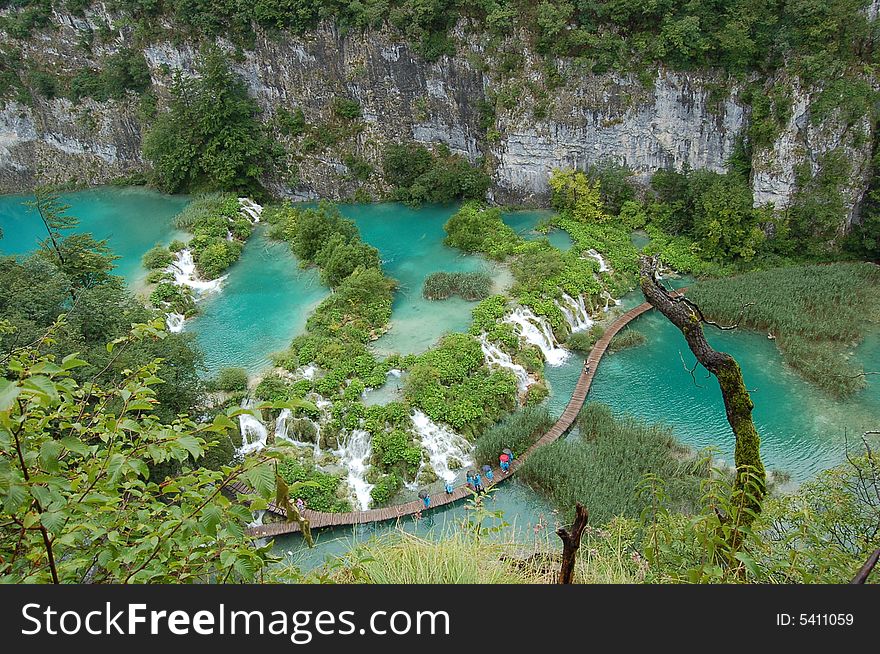 Green waterfalls, nacional park in croatia