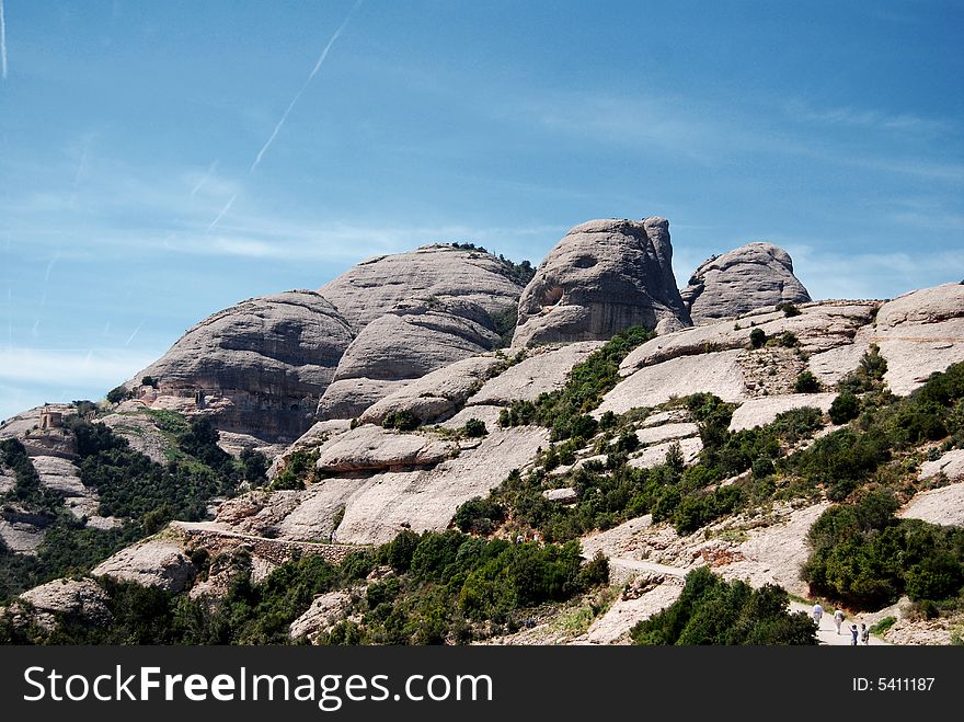 Landscape of Montserrat mountain, Catalonia