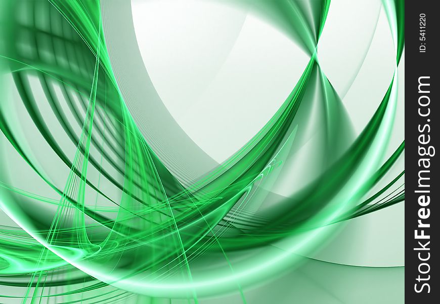 Green wavy figure. Abstract textured fractals. Background. Digital illustration. Green wavy figure. Abstract textured fractals. Background. Digital illustration.