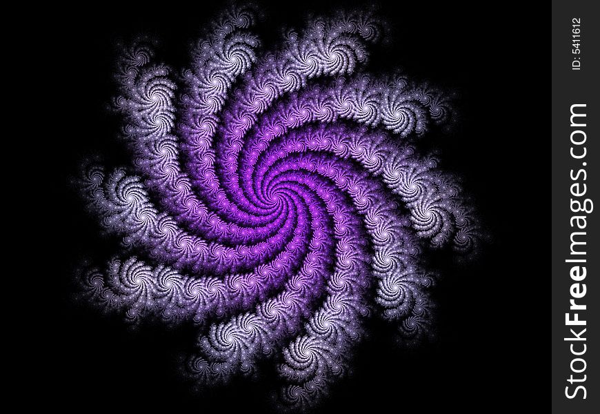 Decorative whirlpool. Abstract textured fractals. Background. Digital illustration.
